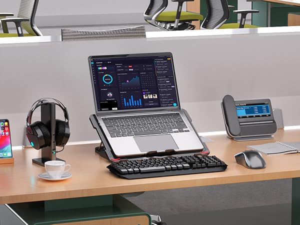 laptop fan cooling pad for lap lapdesk use with phone holder heat dissipation deck rack booster fan
