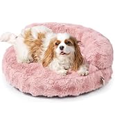 EHEYCIGA Small Dog Bed and Cat Couch for Puppy and Kitten - Fluffy Faux Rabbit Fur Pet Sofa with ...
