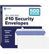 #10 Security Envelopes Letter Size Self Seal, 500 Count, Windowless Security Tinted, 4-1/8" x 9-1...