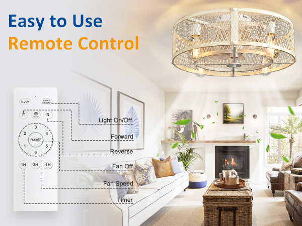 ceiling fan with light and remote