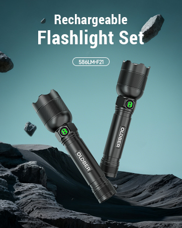 Rechargeable Flashlight Set F21 2 Pack
