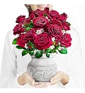 Airpark Mothers Day Gifts Pop Up Flower Card, 3D Red Rose Bouquet Mothers Day Cards for Mom Women...