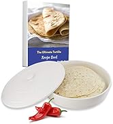 10 Inches Ceramic Tortilla Warmer by StarBlue with FREE Recipes ebook - White, Insulated One Hour...