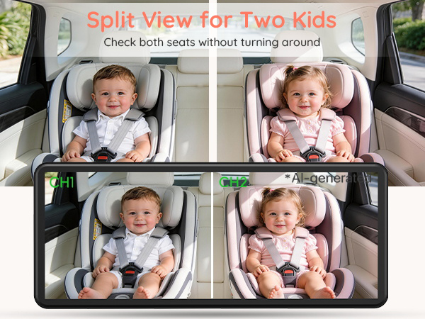 double car camera for 2 baby