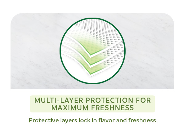 Illustration of multi-layer protection for freshne