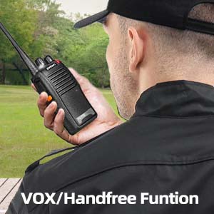 pxton walkie talkies vox handfree