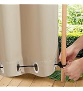 NICETOWN 2 Panels Weighted Blackout Cabana Curtains Outdoor Patio, W52 x L84 Windproof Top & Bott...