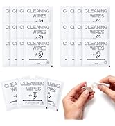 Hearing Aid Cleaning Wipes Individually Wrapped in Bulk, Audio Earbud Earplugs Towelettes Hearing...