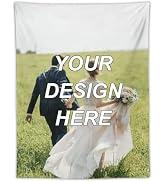 OHAJPAK Custom Wall Tapestry Personalized Tapestries Design Photo Logo Text Backdrop for Bedroom ...