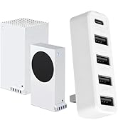 Joso 5 Ports USB Hub 2.0 for Xbox Series X & S, USB Splitter Expansion Adapter with Type-C for Co...
