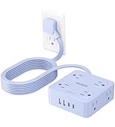 Extension Cord with Multiple Outlets, SMALLRT Surge Protector Outlet Extender, 6.5FT Flat Plug Po...