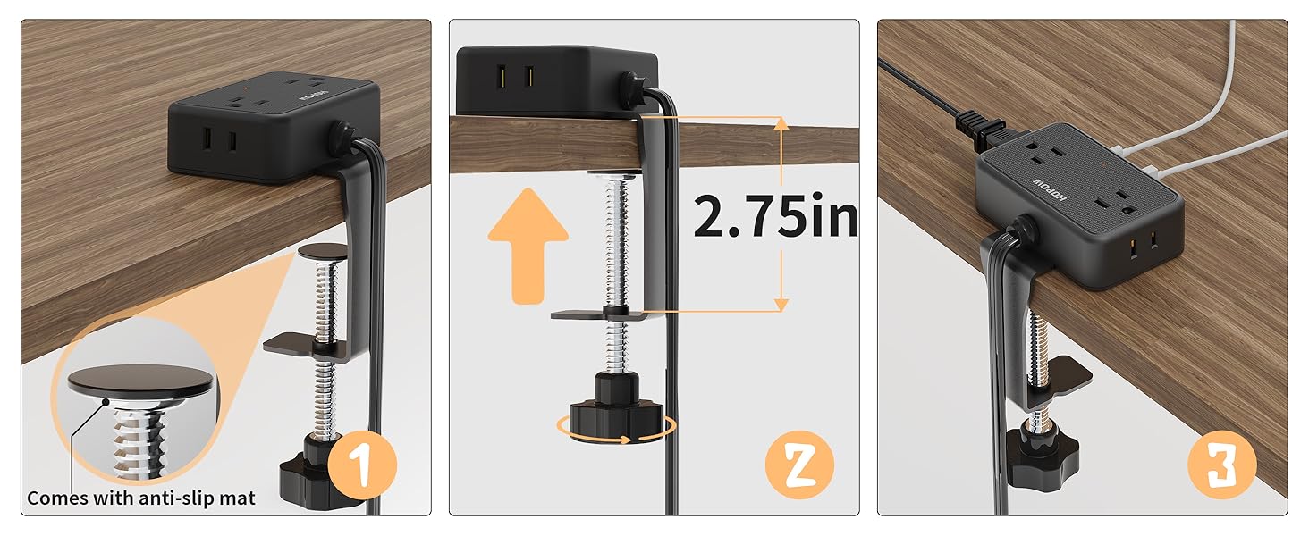 under desk power strip