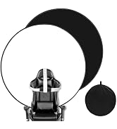 YUOCU Black White Screen Chair Backdrop, 56inch Collapsible 2-in-1 Black Screen and White Screen ...