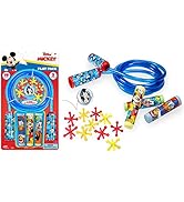 Disney Bundle Set Chalk Stick, Jump Rope and Jacks Game (1 Mikey Mouse Set) Sidewalk Chalk, Glitt...