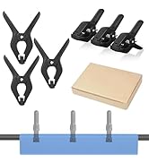 GLOSHOOTING 4.5in Spring Clamps, 6 Pack for Backdrop, Heavy Duty Plastic, Clips for Woodworking, ...
