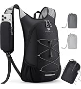 TILYMOL 15L Small Hiking Backpack for Men Women – Foldable Packable Daypack with Hydration System...