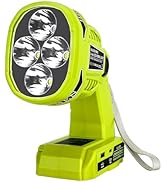 GRVODFRTA Cordless LED Work Light for Ryobi One 18V Battery 1120LM LED Outdoor Spotlight Flashlig...