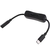 Senyango USB-C Extension Cable with Inline On/Off Switch - 6ft Power Control for Monitors, Printe...