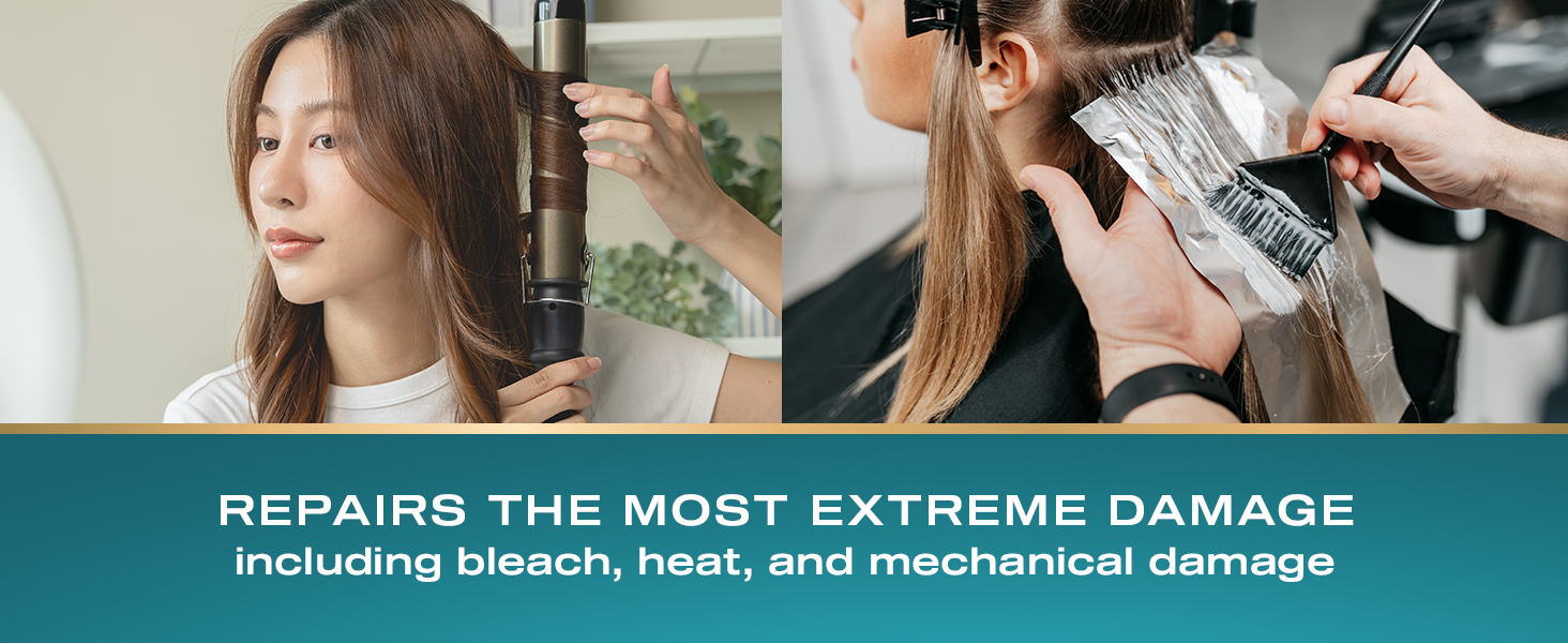 Repairs The Most Extreme Damage including bleach, heat, and mechanical damage