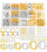 NEBURORA 1340Pcs Keychain Making Kit DIY Crafts Includes Keychains Lobster Claw Clasp Key Rings J...