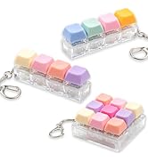3 Pcs Keyboard Fidget Toy, Colorful Loud Fidget Keyboard Keychain 4-in-1 Keyboard Clicker Fidget ...