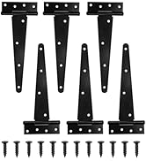 TamBee Gate Hinges T-Strap Hardware Barn Door Hinges Outdoor Heavy Duty Hinges for Wood Shed Door...