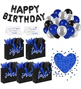 Addblu 5 Senses Gift Bags for Him with Labels Tissue Paper And Handles, 12.6"X8.7"X4" Includes Bi...