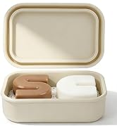 AIMAIAIMAI Enhanced Leak-Proof Travel Soap Case with Draining Pad, Silicone Soap Container for Tr...
