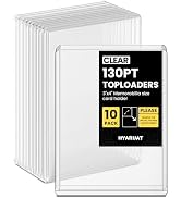 HYARUAT 130pt Top Loaders for Cards, 3x4 Real Thick Holder with Protective Film, Toploader Card P...