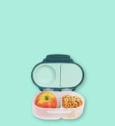 b.box Snack Box for Kids & Toddlers: 2 Compartment Containers, Mini Bento Lunch Box. Leak Proof, ...