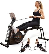 BSJ BESTGYM 3 in 1 Rowing Machine, Dual Slide Rail 6-Level Adjustable Height with Max 350lb Weigh...