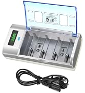 EBL Universal Smart Battery Charger with Discharge Function – Multi-Bay Rapid Charger for C D AA ...