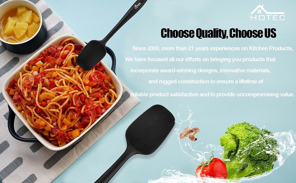 silicone spatula nonstick heat resistant bpa free dishwasher safe spatulas set