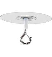 Kryoflare Adhesive Ceiling Hook with Safety Clasp, Weight-Bearing, Water Resistant, Drill-Free In...