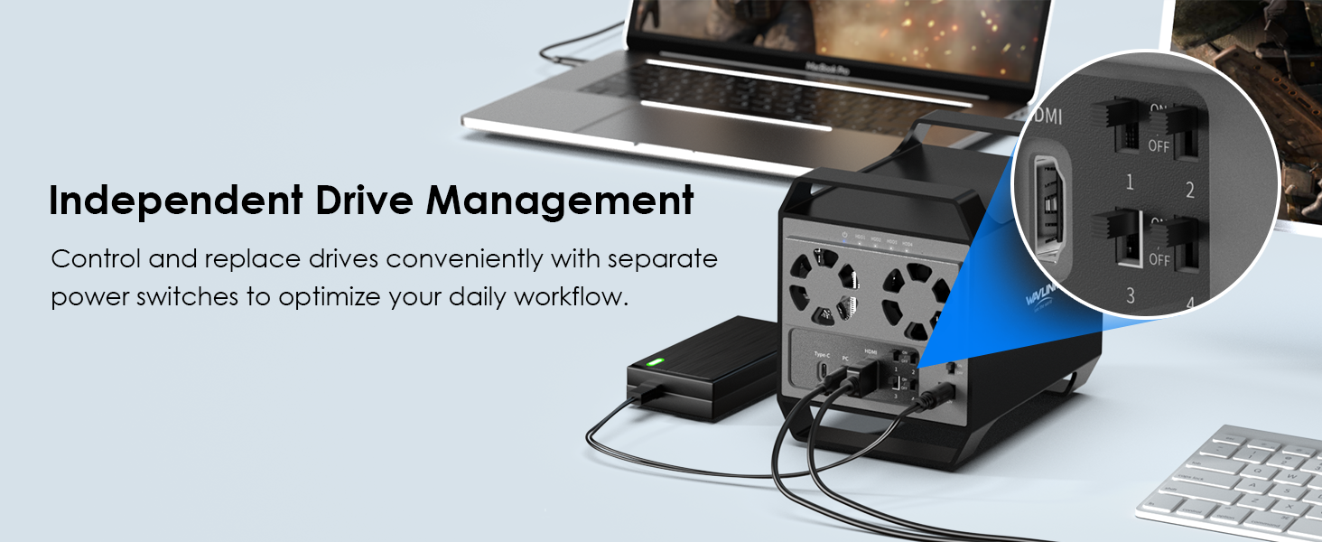 Hard drive enclosure for nas