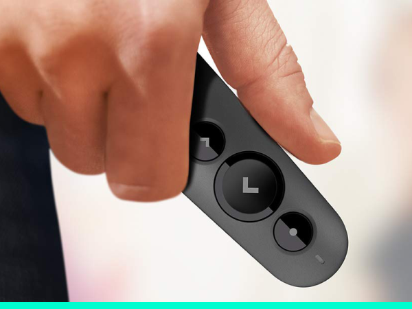 R500s Laser Presentation Remote, Bluetooth, USB-A Receiver, Presentation Clicker with Laser Pointer