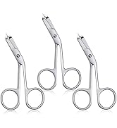 3pcs Stainless Steel Eyebrow Scissors Handle Shaped Eyebrow Tweezers Straight Flat Tip Tweezers H...