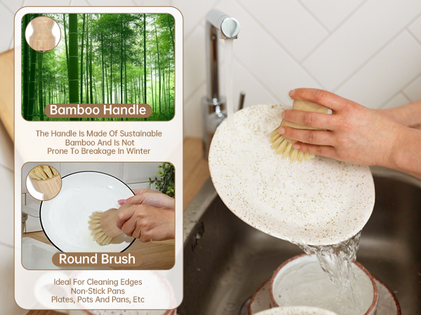 natural dish scrub brush