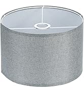 PATIKIL Drum Lamp Shades, 12"x12"x8" Linen Lamp Shade Easy Assembly Lampshade for Table Lamps Flo...