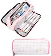 iSuperb Large Pencil Pouch 3 Compartments Pencil Case Big Capacity Pencil Bag for Pen Organizer H...