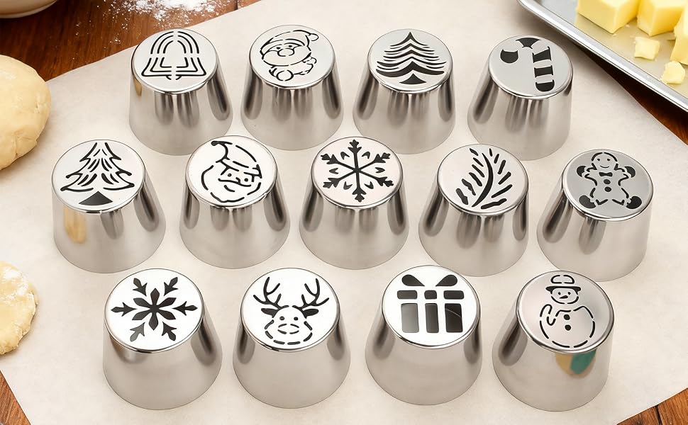 Extra Large Christmas Icing Tips Kit