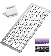OMOTON Upgraded Rechargeable Bluetooth Keyboard for iPad, with Adjustable Stand Holder and 2 Key ...