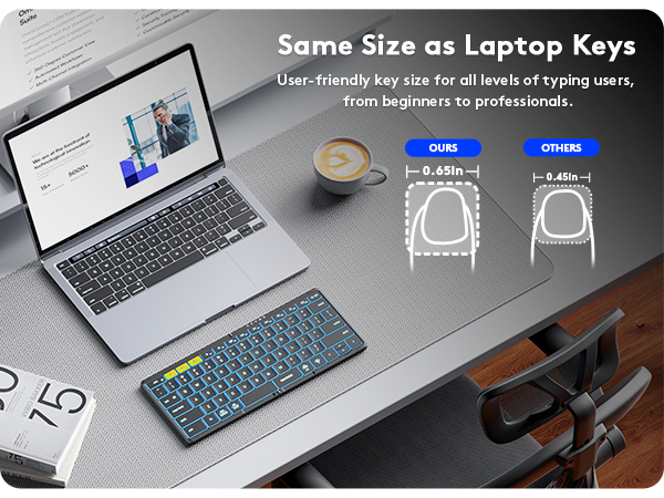 samsers foldable keyboard with backlit
