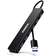 FORIDA USB Hub 3.0 to USBA, 7 in 1 USB Splitter with Ultra-Slim 4 USB C Multiport Extender Adapte...