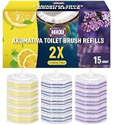 HHXI 15Ct Aromative Toilet Brush Refills, Toilet Bowl Cleaner Refills, Double-Layer Cleaning Pads...