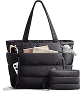Bagstellar Puffer Tote Bag for Women, Lightweight Puffy Work Handbag Teacher Nurse Quilted Should...