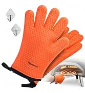Kitchen perfection Torch Orange Pizza Silicone Gloves
