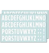 30 Sets, 1 inch - White Vinyl Letter Alphabet Stickers, Self Adhesive Stick on Letters, Waterproo...
