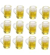 12Pcs Miniature Beer Cups for Dollhouse, Realistic Looking Beer Practical Processed Party Accesso...