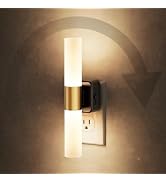 JandCase LED Night Light, Night Lights Plug into Wall, 3000K Soft White, 0-100LM Adjustable Brigh...